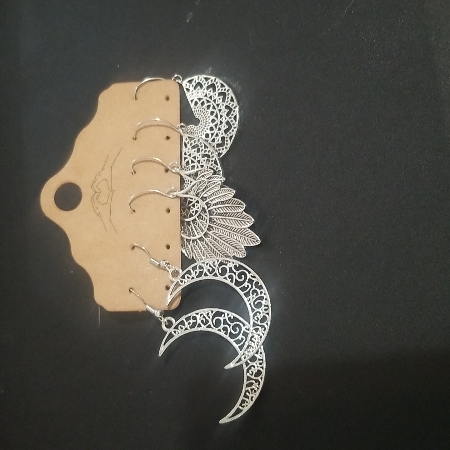 Silver Earrings (Pairs Of 3)